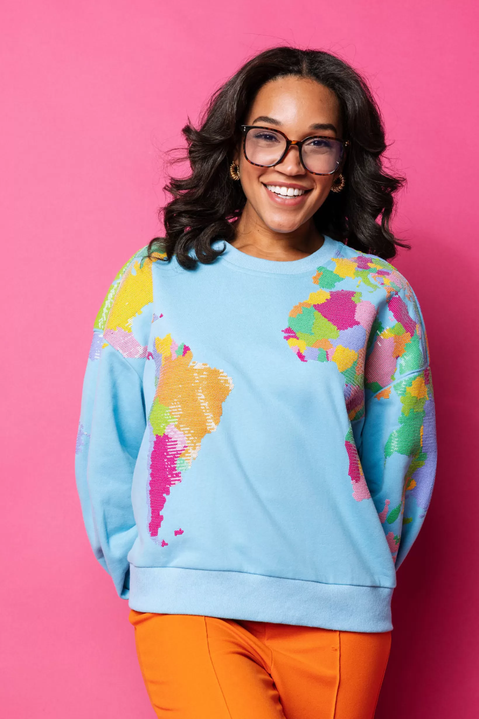 Flash Sale Queen of Sparkles Queen Of The World Sweatshirt Aqua