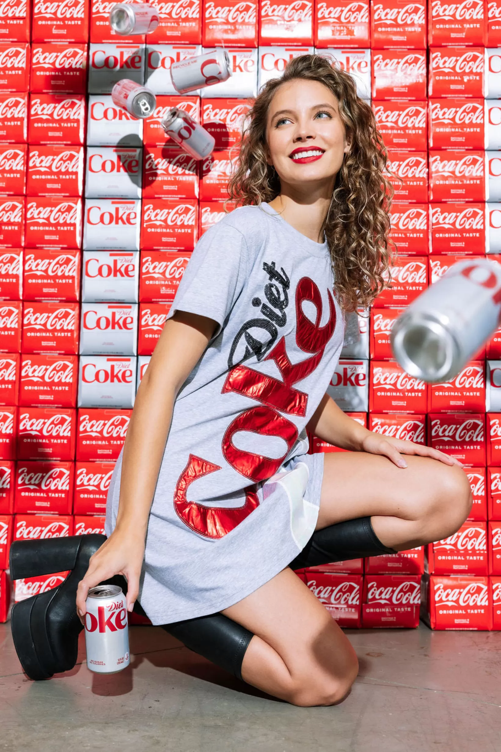 Fashion Queen of Sparkles Diet Coke® Tee Dress Grey