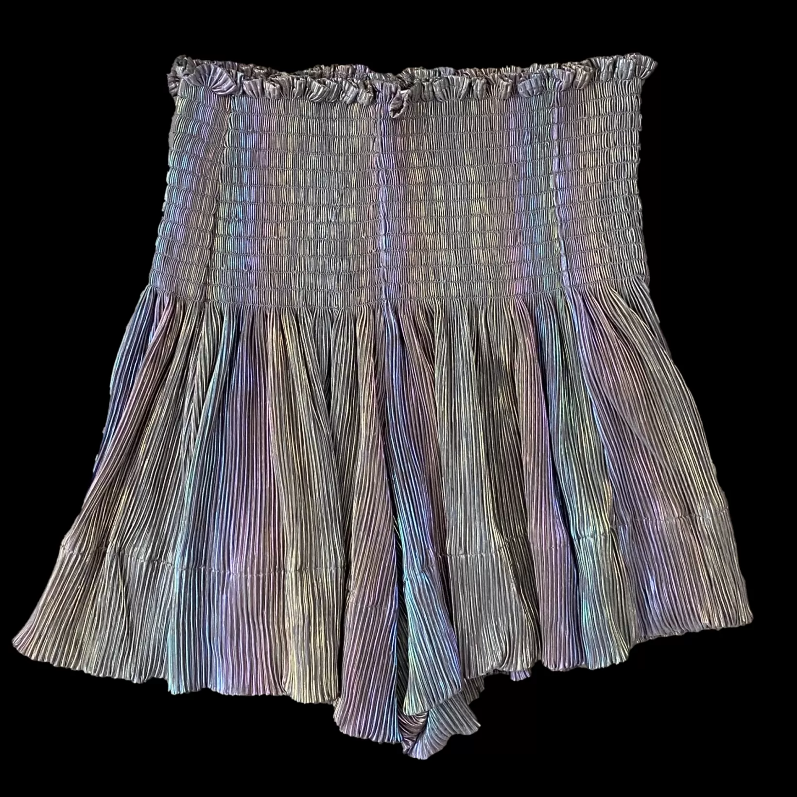 Hot Queen of Sparkles Pleat Swing Short Grey