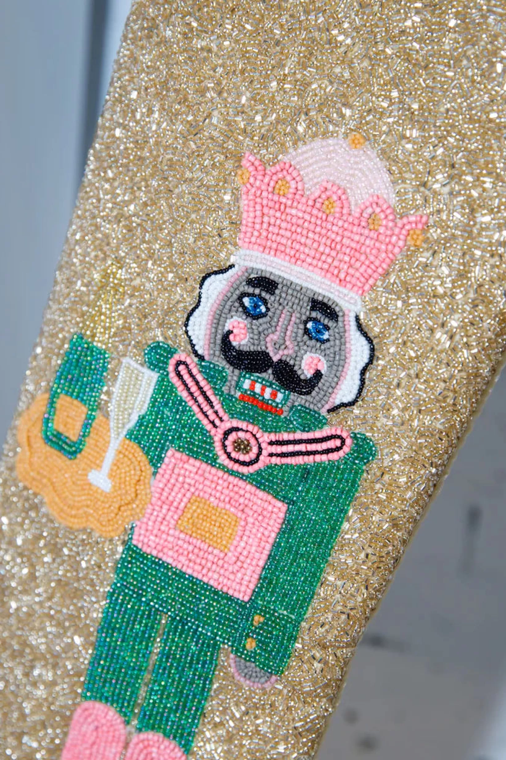 Clearance Queen of Sparkles ITES x Sami Riccioli x Gold Serving Nutcracker Stocking