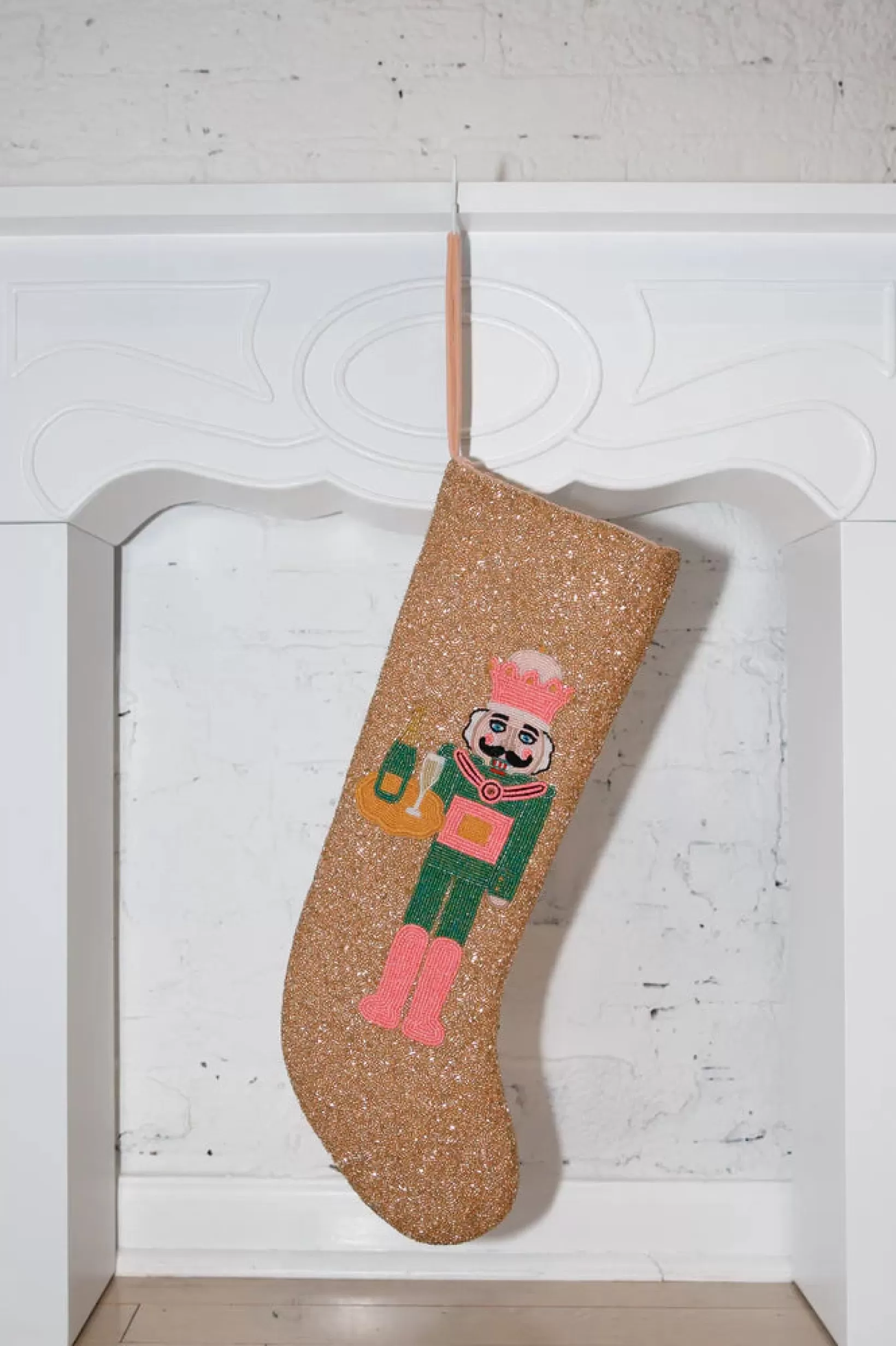Clearance Queen of Sparkles ITES x Sami Riccioli x Gold Serving Nutcracker Stocking