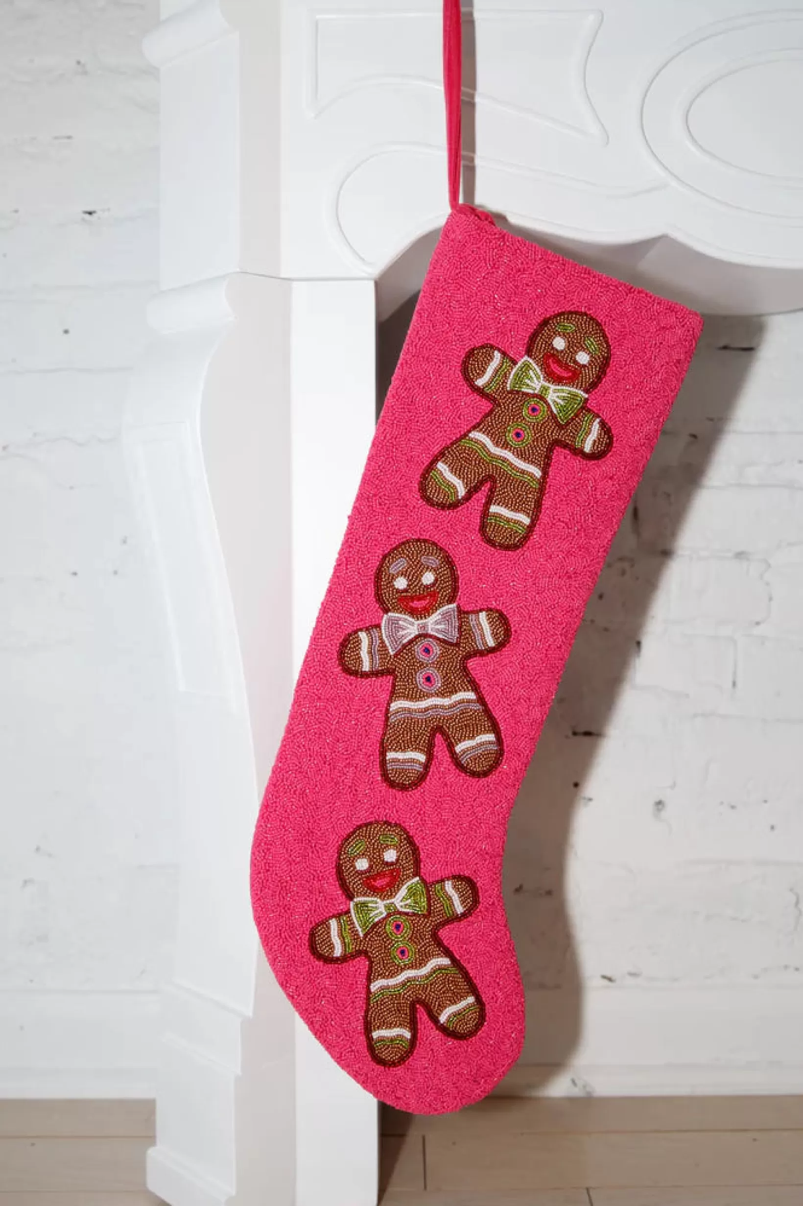 Store Queen of Sparkles ITES x Sami Riccioli x Pink Gingerbread Stocking