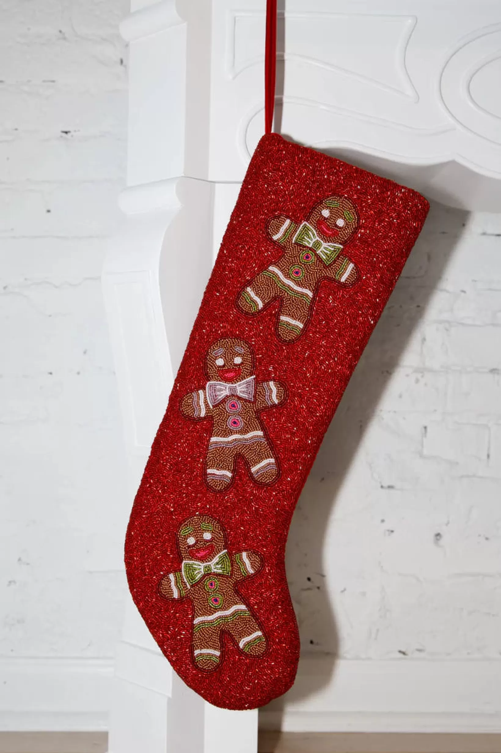 Flash Sale Queen of Sparkles ITES x Sami Riccioli x Red Gingerbread Stocking