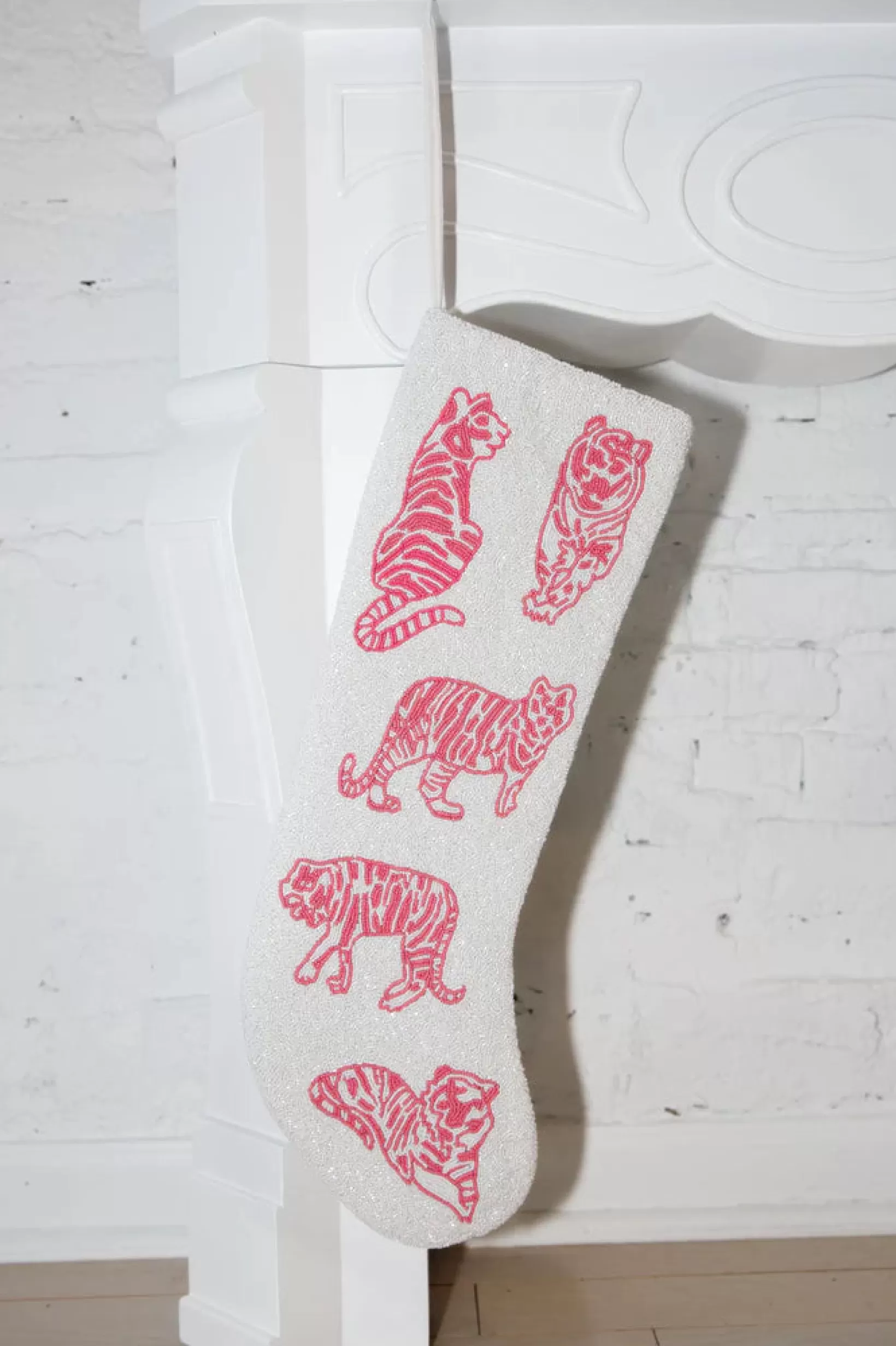 Best Sale Queen of Sparkles ITES x Sami Riccioli x White & Pink Tiger Stocking
