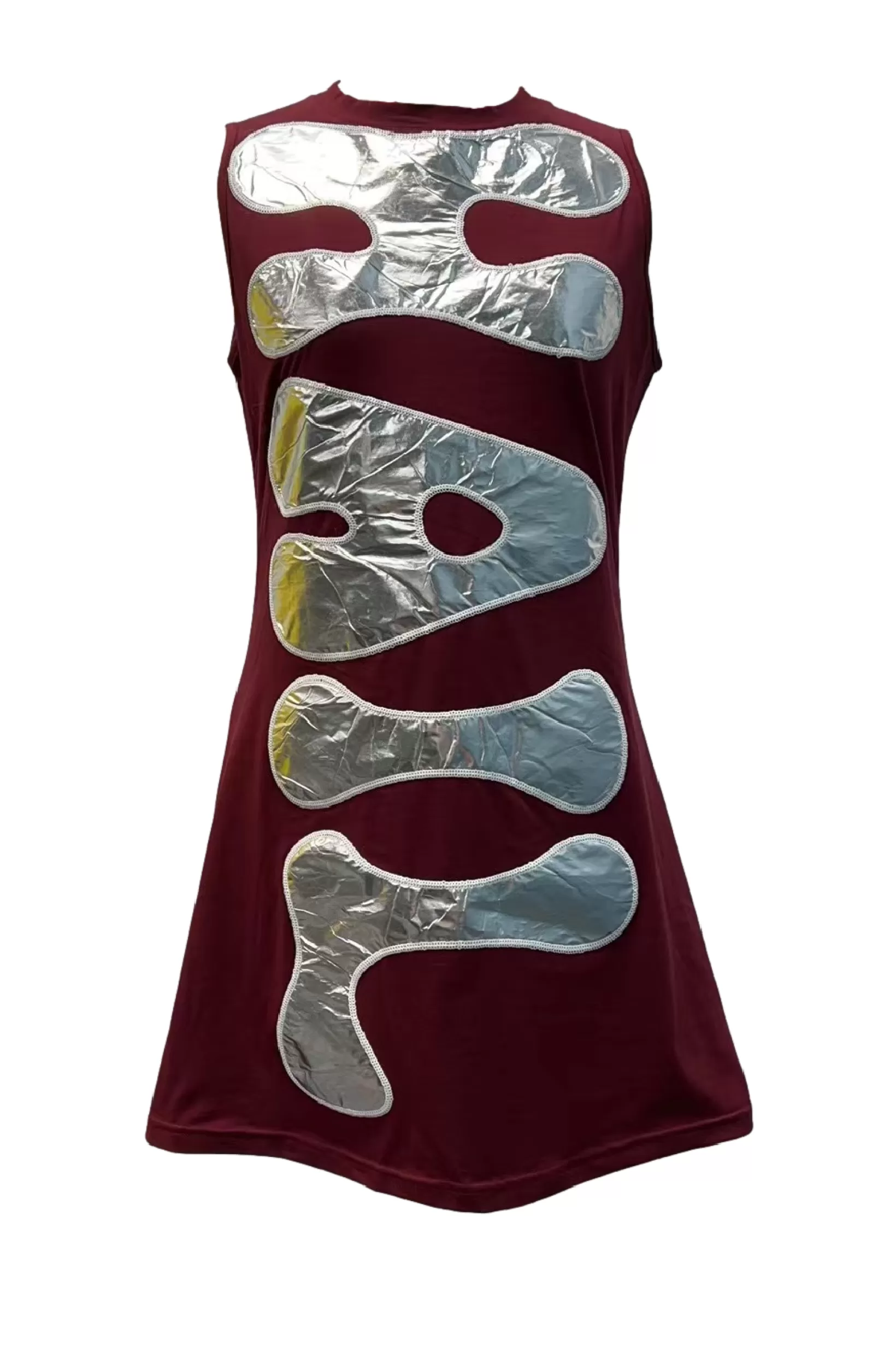 Online Queen of Sparkles Maroon Iridescent 'Hail State' Tank Dress - Licensed XS