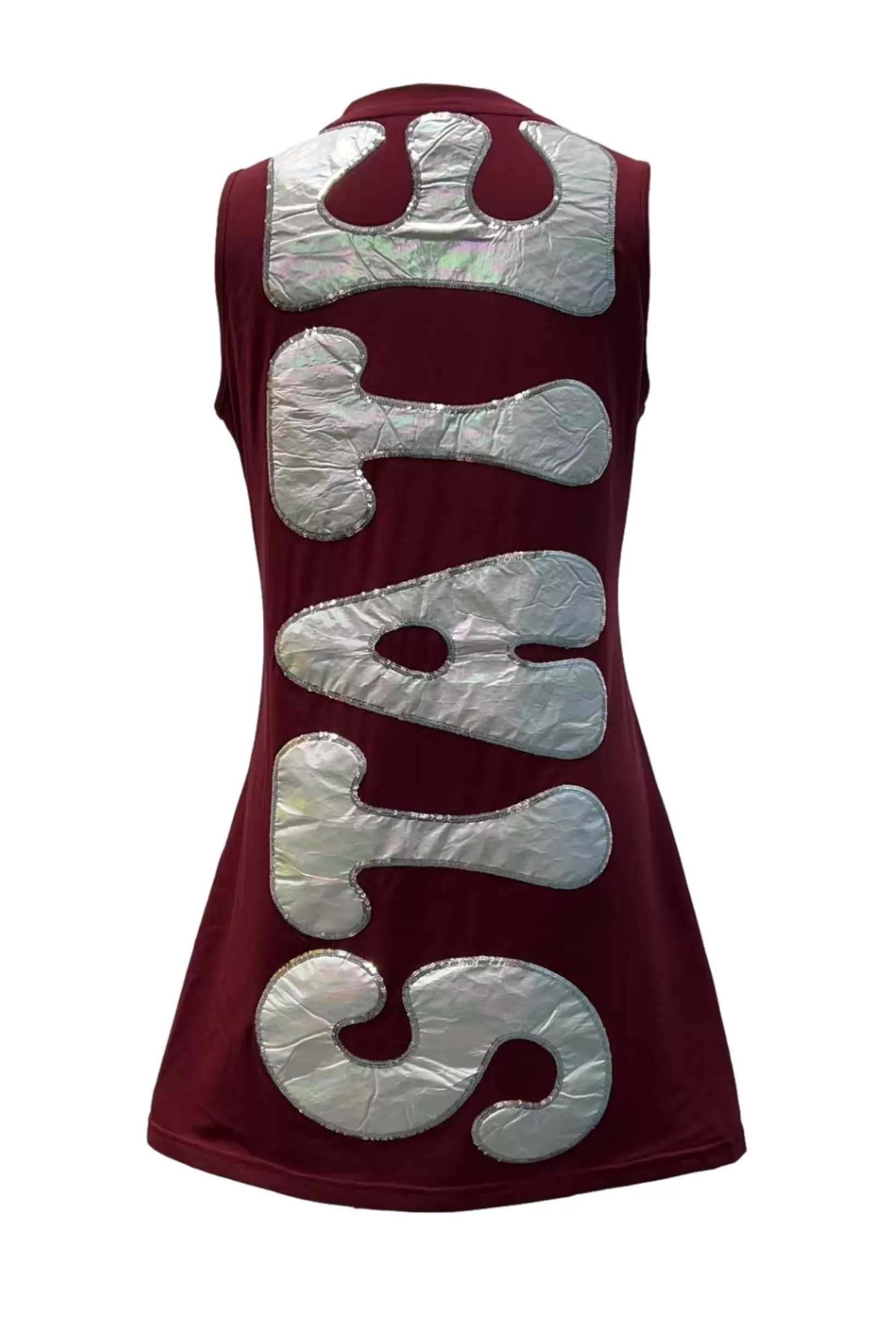 Online Queen of Sparkles Maroon Iridescent 'Hail State' Tank Dress - Licensed XS