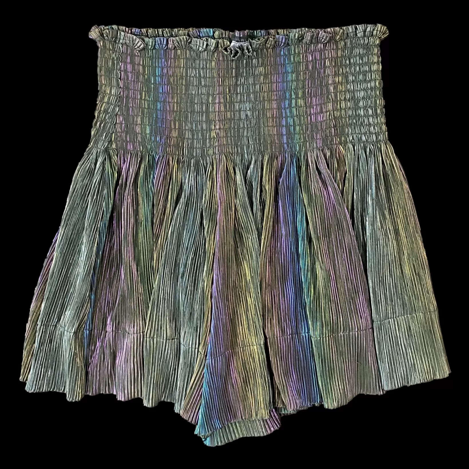 Best Queen of Sparkles Pleat Swing Short Olive