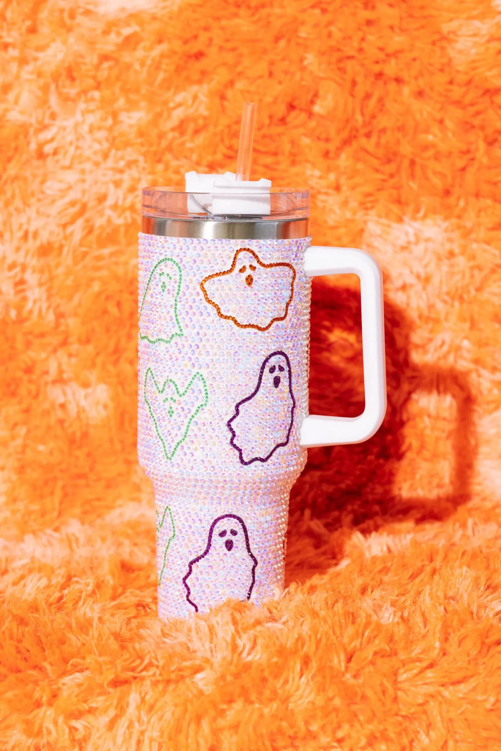 Online Queen of Sparkles Multi Ghost Tumbler White